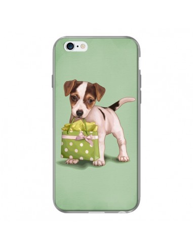 Coque Chien Dog Shopping Sac Pois Vert pour iPhone 6 - Maryline Cazenave