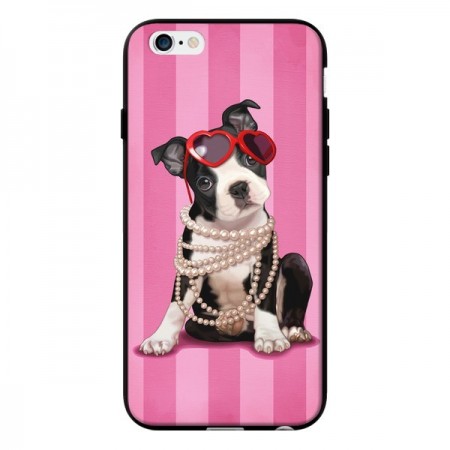 Coque Chien Dog Fashion Collier Perles Lunettes Coeur pour iPhone 6 - Maryline Cazenave Coque Chien Dog Fashion Collier Perles Lunettes Coeur pour iPhone 6 - Maryline Cazenave