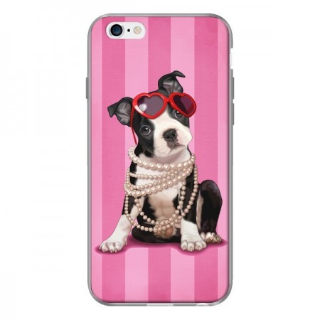 Coque Chien Dog Fashion Collier Perles Lunettes Coeur pour iPhone 6 - Maryline Cazenave Coque Chien Dog Fashion Collier Perles Lunettes Coeur pour iPhone 6 - Maryline Cazenave