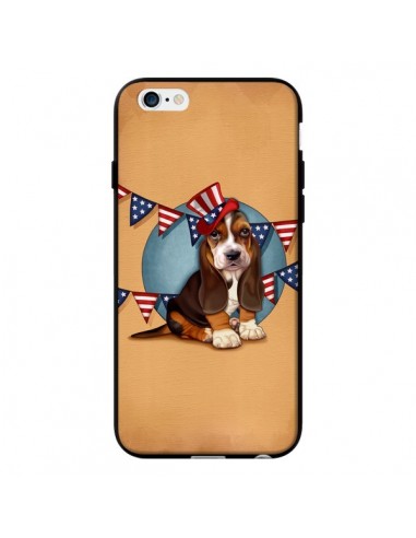 Coque Chien Dog USA Americain pour iPhone 6 - Maryline Cazenave