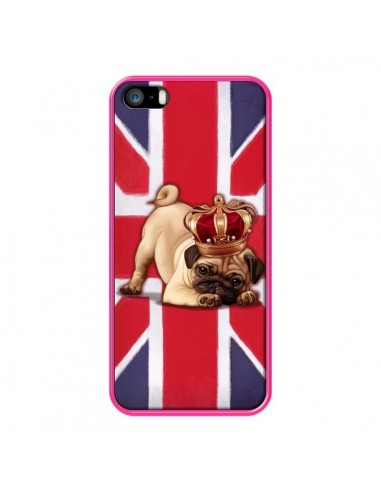 Coque Chien Dog Anglais UK British Queen King Roi Reine pour iPhone 5 et 5S - Maryline Cazenave