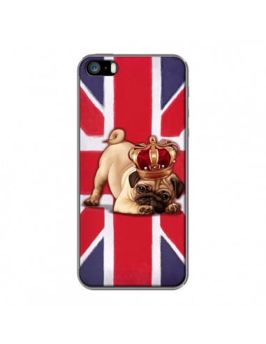 Coque Chien Dog Anglais UK British Queen King Roi Reine pour iPhone 5 et 5S - Maryline Cazenave