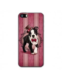 Coque Chien Dog Gentleman Noeud Papillon Chapeau pour iPhone 5 et 5S - Maryline Cazenave 2