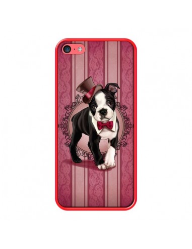 Coque Chien Dog Gentleman Noeud Papillon Chapeau pour iPhone 5C - Maryline Cazenave