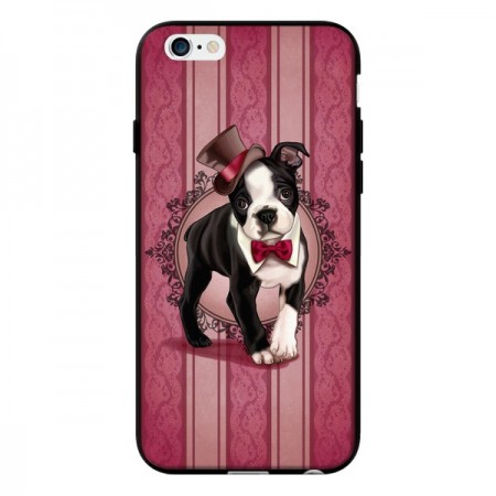 Coque Chien Dog Gentleman Noeud Papillon Chapeau pour iPhone 6 - Maryline Cazenave