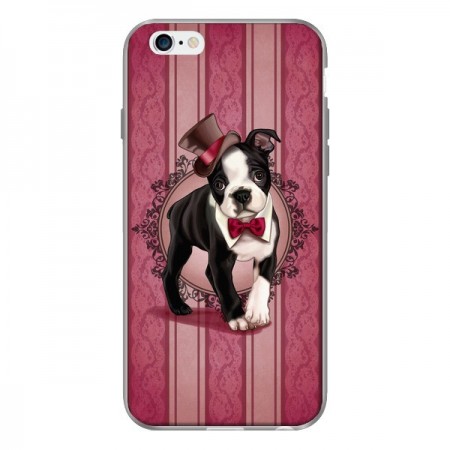 Coque Chien Dog Gentleman Noeud Papillon Chapeau pour iPhone 6 - Maryline Cazenave