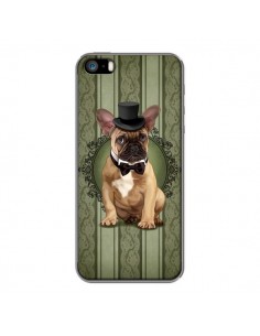 Coque Chien Dog Bulldog Noeud Papillon Chapeau pour iPhone 5 et 5S - Maryline Cazenave 2