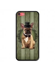 Coque Chien Dog Bulldog Noeud Papillon Chapeau pour iPhone 5C - Maryline Cazenave