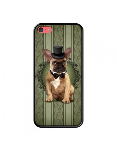 Coque Chien Dog Bulldog Noeud Papillon Chapeau pour iPhone 5C - Maryline Cazenave