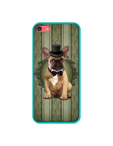 Coque Chien Dog Bulldog Noeud Papillon Chapeau pour iPhone 5C - Maryline Cazenave