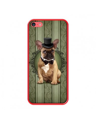 Coque Chien Dog Bulldog Noeud Papillon Chapeau pour iPhone 5C - Maryline Cazenave