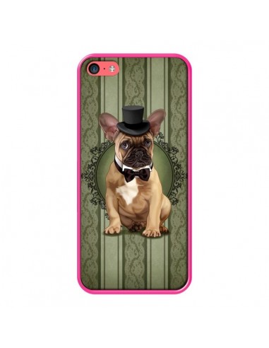 Coque Chien Dog Bulldog Noeud Papillon Chapeau pour iPhone 5C - Maryline Cazenave