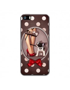 Coque Lady Jambes Chien Dog Pois Noeud papillon pour iPhone 5 et 5S - Maryline Cazenave 2