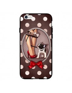 Coque Lady Jambes Chien Dog Pois Noeud papillon pour iPhone 6 - Maryline Cazenave