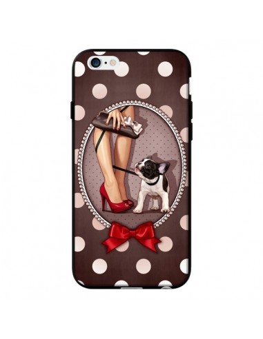 Coque Lady Jambes Chien Dog Pois Noeud papillon pour iPhone 6 - Maryline Cazenave