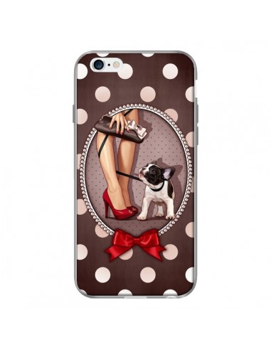 Coque Lady Jambes Chien Dog Pois Noeud papillon pour iPhone 6 - Maryline Cazenave