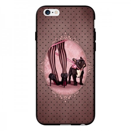 Coque Lady Jambes Chien Dog Rose Pois Noir pour iPhone 6 - Maryline Cazenave Coque Lady Jambes Chien Dog Rose Pois Noir pour iPhone 6 - Maryline Cazenave