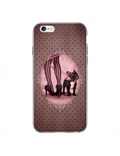 Coque Lady Jambes Chien Dog Rose Pois Noir pour iPhone 6 - Maryline Cazenave 2
