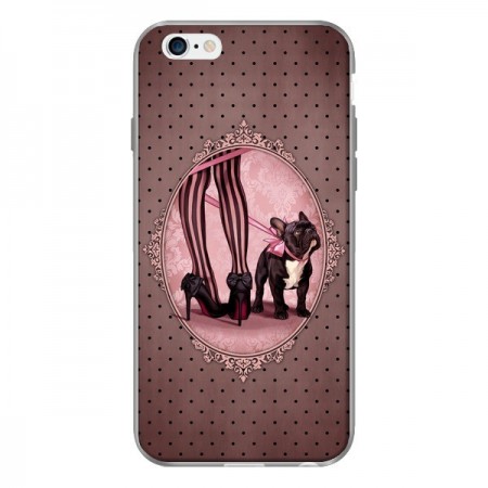 Coque Lady Jambes Chien Dog Rose Pois Noir pour iPhone 6 - Maryline Cazenave Coque Lady Jambes Chien Dog Rose Pois Noir pour iPhone 6 - Maryline Cazenave
