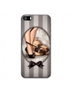 Coque Lady Noir Noeud Papillon Chien Dog Luxe pour iPhone 5 et 5S - Maryline Cazenave 2
