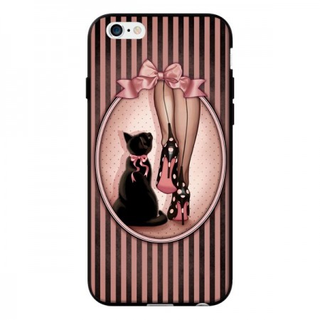 Coque Lady Chat Noeud Papillon Pois Chaussures pour iPhone 6 - Maryline Cazenave Coque Lady Chat Noeud Papillon Pois Chaussures pour iPhone 6 - Maryline Cazenave