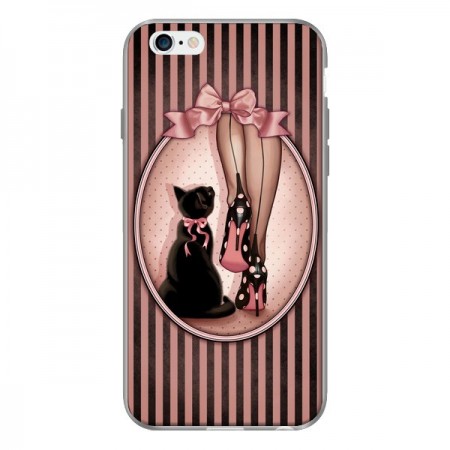 Coque Lady Chat Noeud Papillon Pois Chaussures pour iPhone 6 - Maryline Cazenave Coque Lady Chat Noeud Papillon Pois Chaussures pour iPhone 6 - Maryline Cazenave