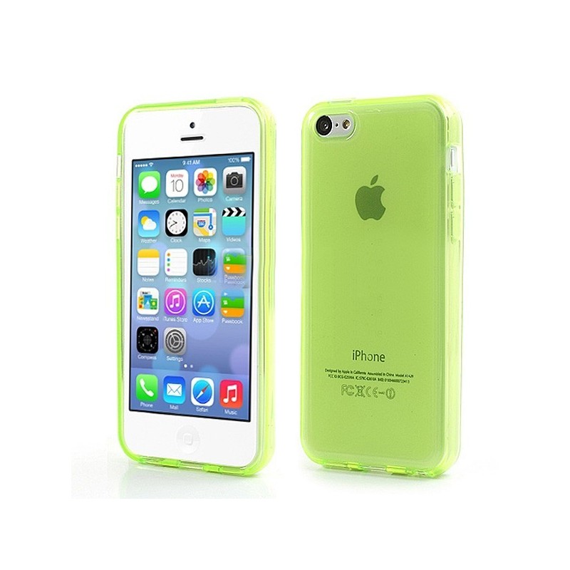 Coque Transparente de Couleurs en Silicone pour iPhone 5C