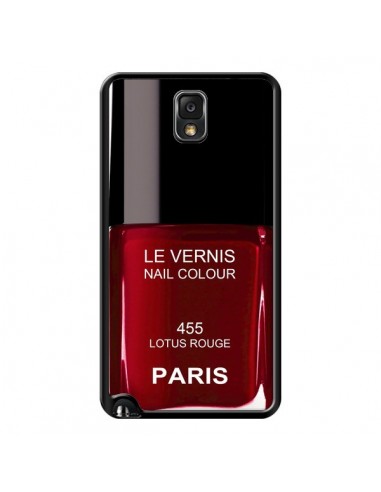 Coque Vernis Paris Lotus Rouge pour Samsung Galaxy Note IV - Laetitia