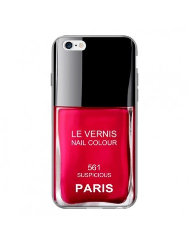 Coque Vernis Paris Suspicious Rouge pour iPhone 6 Plus - Laetitia