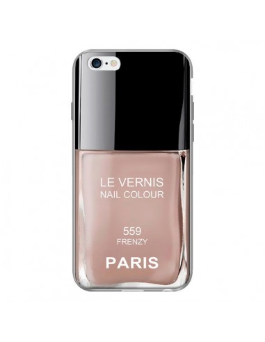 Coque Vernis Paris Frenzy Beige pour iPhone 6 Plus - Laetitia