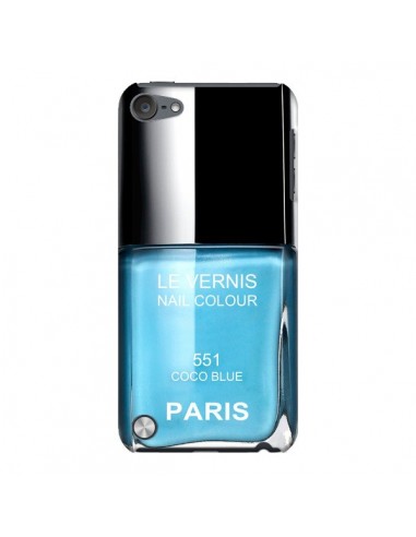 Coque Vernis Paris Coco Blue Bleu pour iPod Touch 5 - Laetitia
