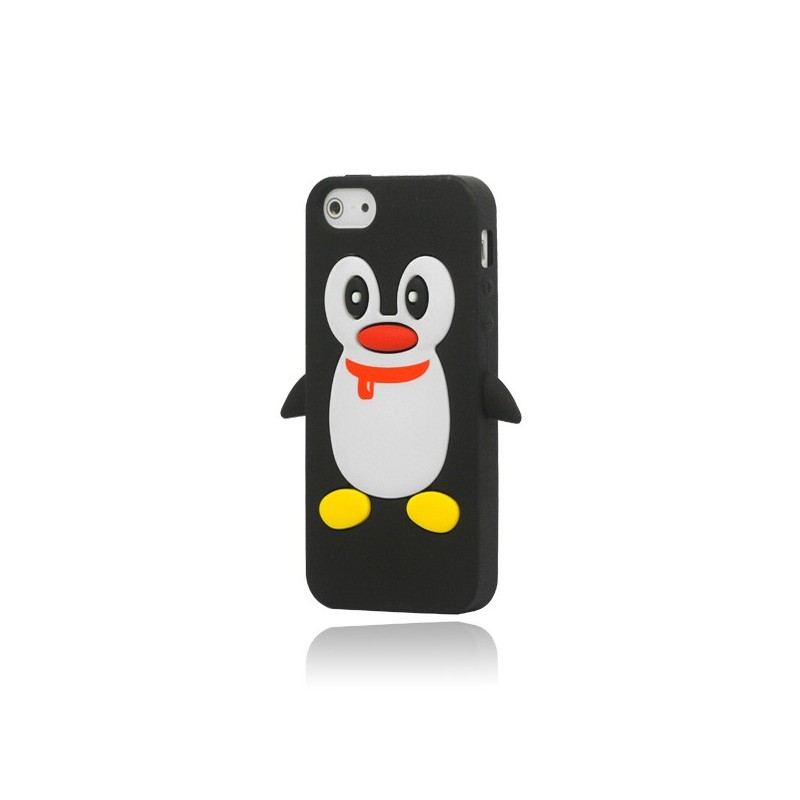 Coque Pengouin en Silicone pour iPhone 5