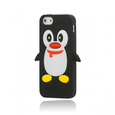 Coque Pengouin en Silicone pour iPhone 5