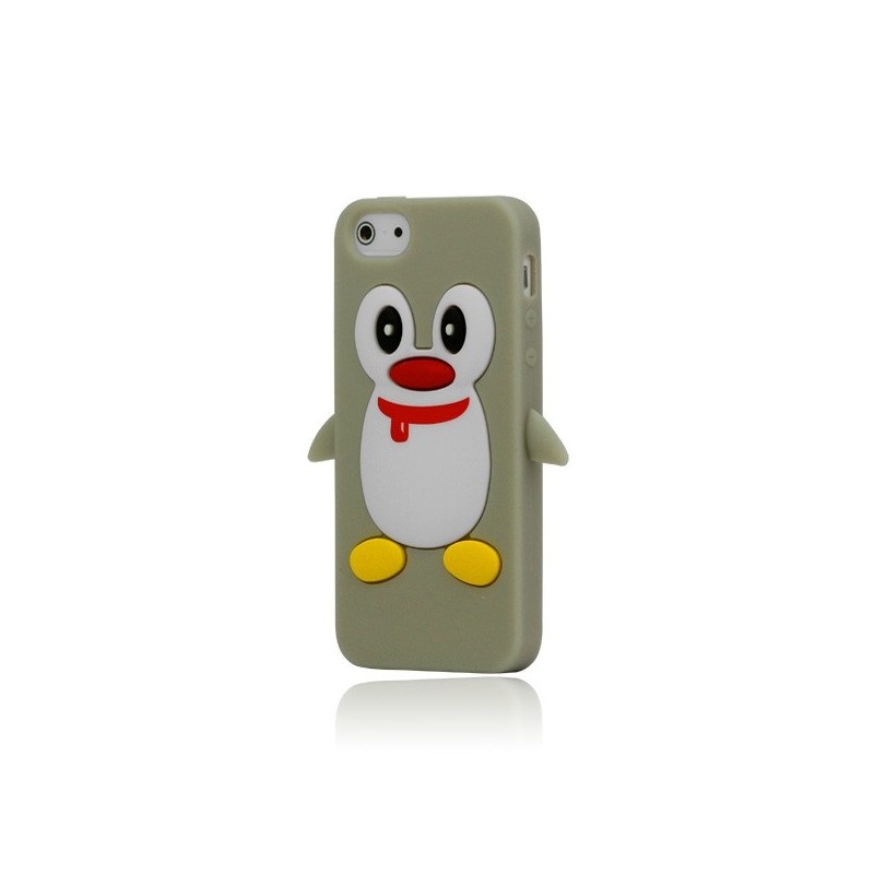 Coque Pengouin en Silicone pour iPhone 5