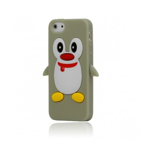 Coque Pengouin en Silicone pour iPhone 5