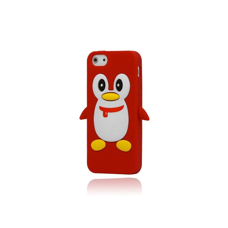Coque Pengouin en Silicone pour iPhone 5
