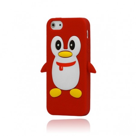 Coque Pengouin en Silicone pour iPhone 5