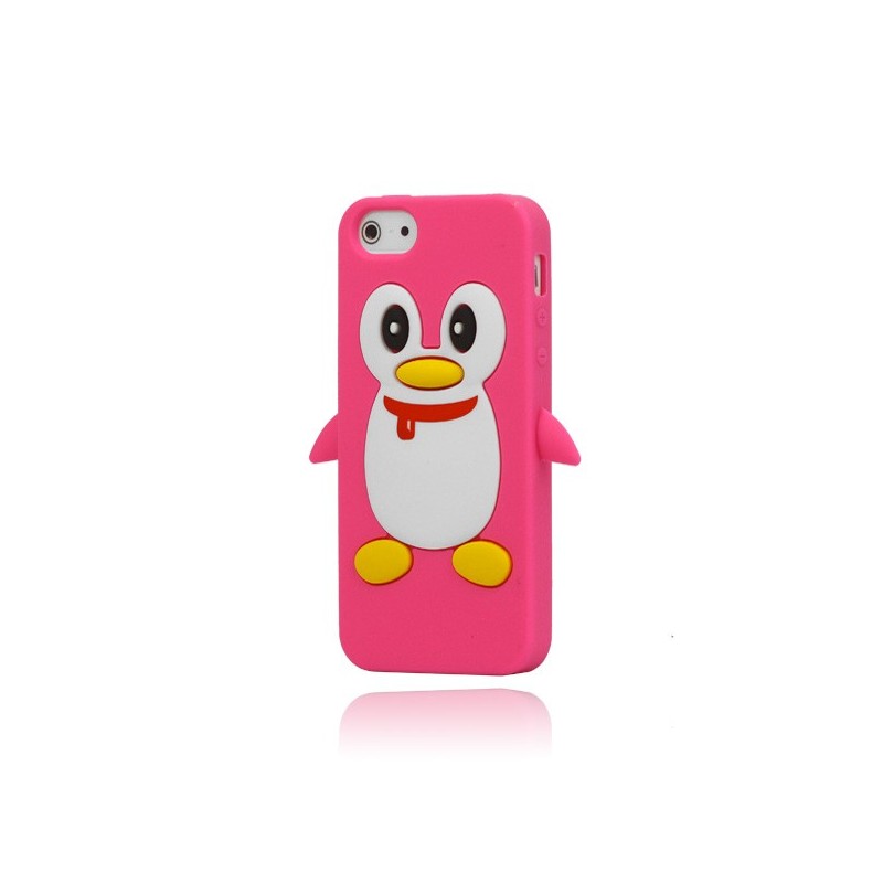 Coque Pengouin en Silicone pour iPhone 5