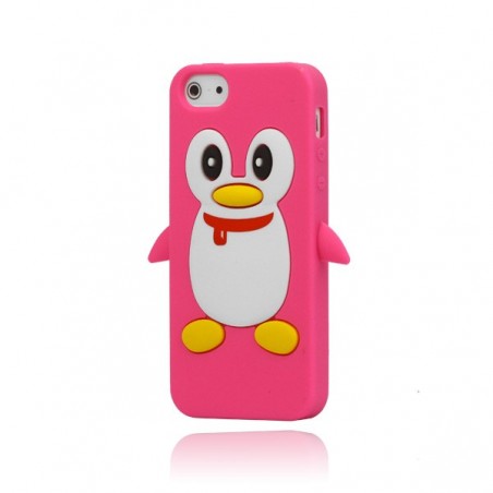 Coque Pengouin en Silicone pour iPhone 5