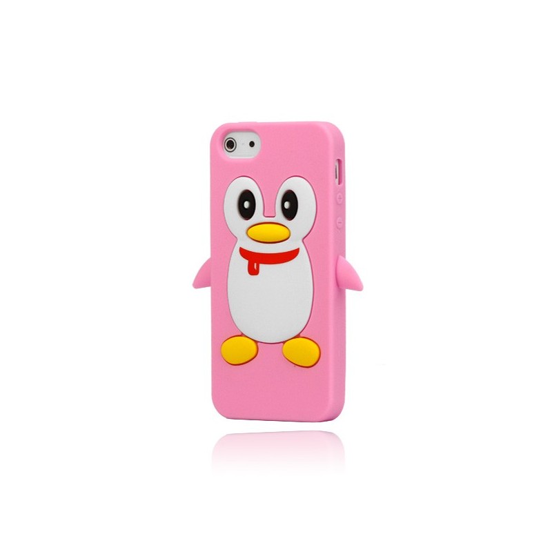 Coque Pengouin en Silicone pour iPhone 5