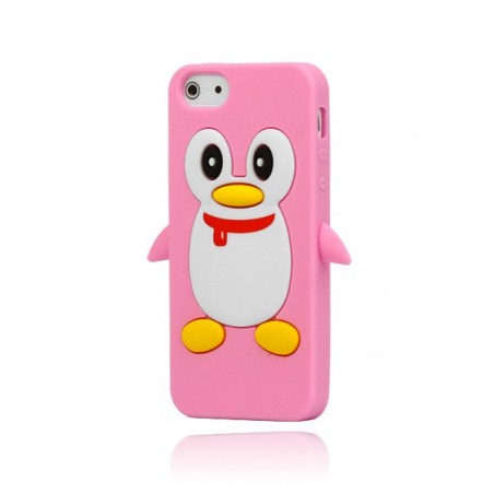 Coque Pengouin en Silicone pour iPhone 5