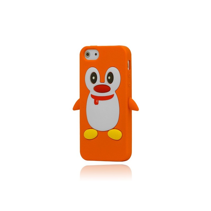 Coque Pengouin en Silicone pour iPhone 5