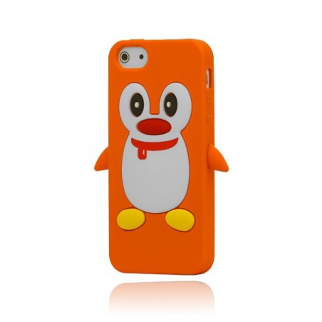 Coque Pengouin en Silicone pour iPhone 5