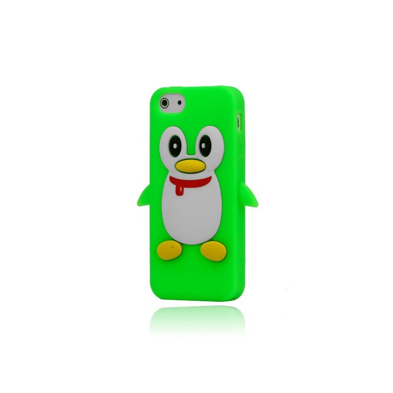 Coque Pengouin en Silicone pour iPhone 5