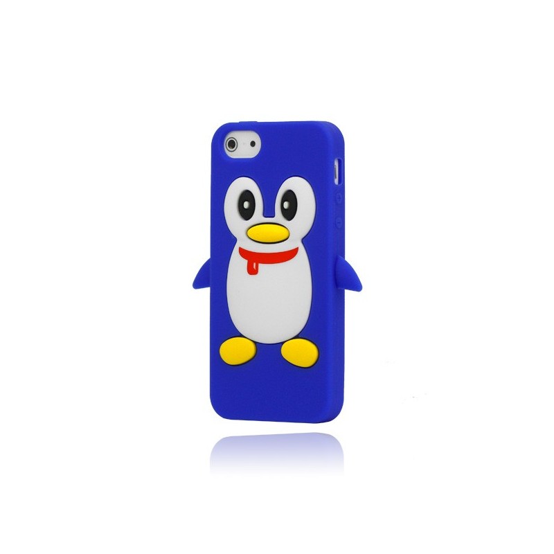 Coque Pengouin en Silicone pour iPhone 5
