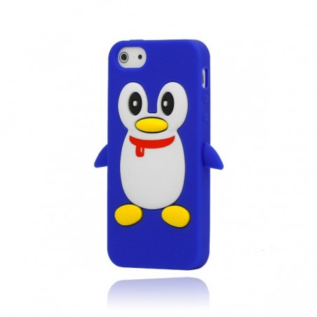 Coque Pengouin en Silicone pour iPhone 5