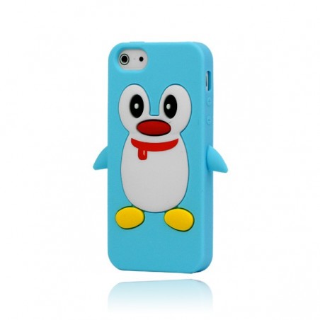 Coque Pengouin en Silicone pour iPhone 5