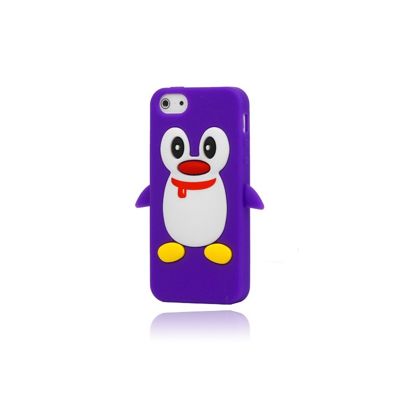 Coque Pengouin en Silicone pour iPhone 5