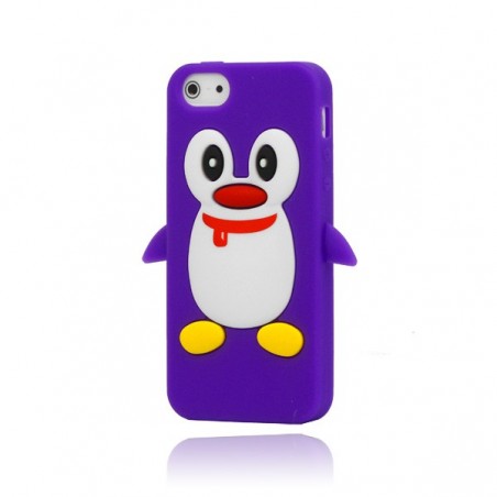 Coque Pengouin en Silicone pour iPhone 5