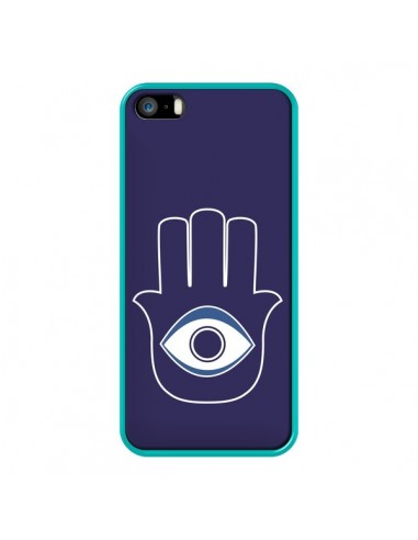 Coque Main de Fatma Oeil Bleu pour iPhone 5 et 5S - Laetitia